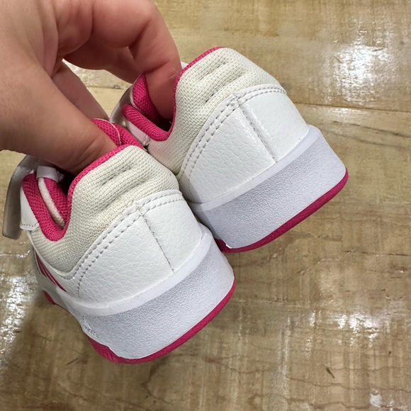 Adidas Tensaur sport 2.0 pink 3 stripe toddler girls tennis shoes Velcro running - Picture 12 of 13